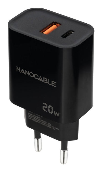 Charger USB-C/Pd + USB-A/Qc 20W Black — image 1