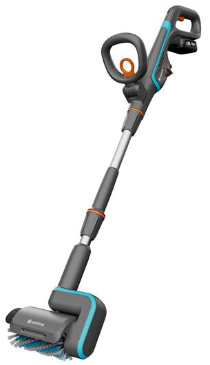 Gardena Limpiador Múltiple Wireless Aquabrush Patio 18V P4A, Limpiador Suelos Hard Grey/Turquesa, Battery Li-i