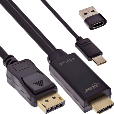 Inline® HDMI a DisplayPort Converter Cable 4K/60HZ, Black 1M — image 1
