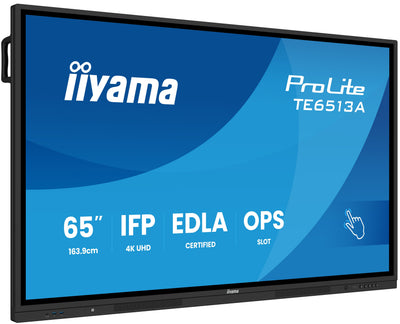 Screen Interactive 65 Edla, Android 14, 8/128GB UHD Ips, Mm 2X 20W + 20W Subwr, 2x Hdmi, Dp, 2x Usb-c, 450CD/M — image 1