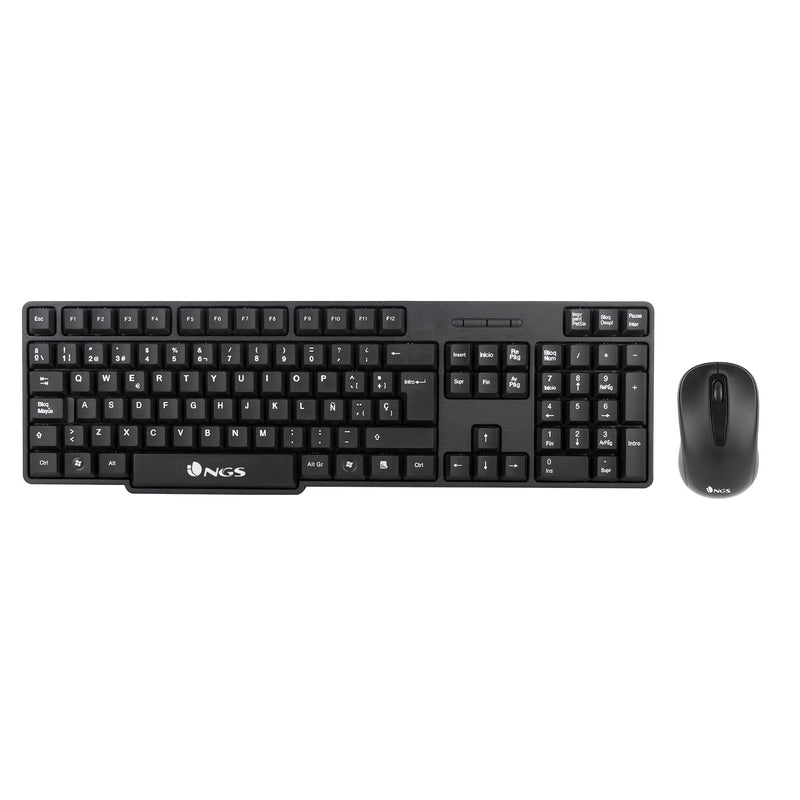 Ngs Euphoria Kit Pack Keyboard Wireless USB Portuguese + Wireless Mouse USB 1200DPI 3 Buttons - Uso Ambidiestr