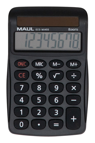 Maul Calculator Eco Mj 455 Calculator Basica With Screen 8 Dígitos Calculator Solar 80% Plastic Reciclado Calc — image 1