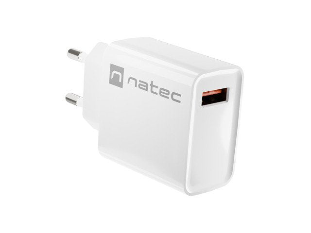 Natec Charger USB Ribera USB-A 18W White