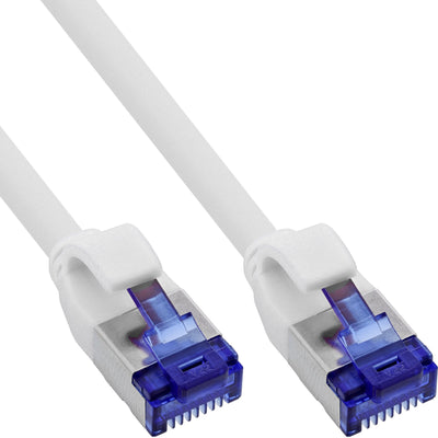 Inline® Network Cable Slim, CAT.6A, S/FTP, Tpe (lszh) Flexible, PoE, White, 15M — image 1