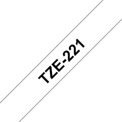 Brother Tape Mecanográfico Black Sobre White TZE-221 TZ-221 9MM X 8M, Laminated — image 1
