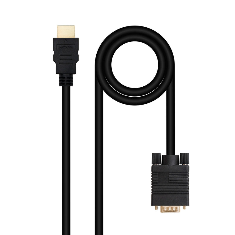 Nanocable Cable Converter HDMI a VGA, HDMI/M-VGA/M 1.8M - Black