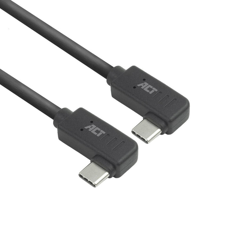 USB 3.0 10Gbps 60W USB Type-c® (left Right Angled) To USB Type-c® (left Right Angled) Cable 2 Meters