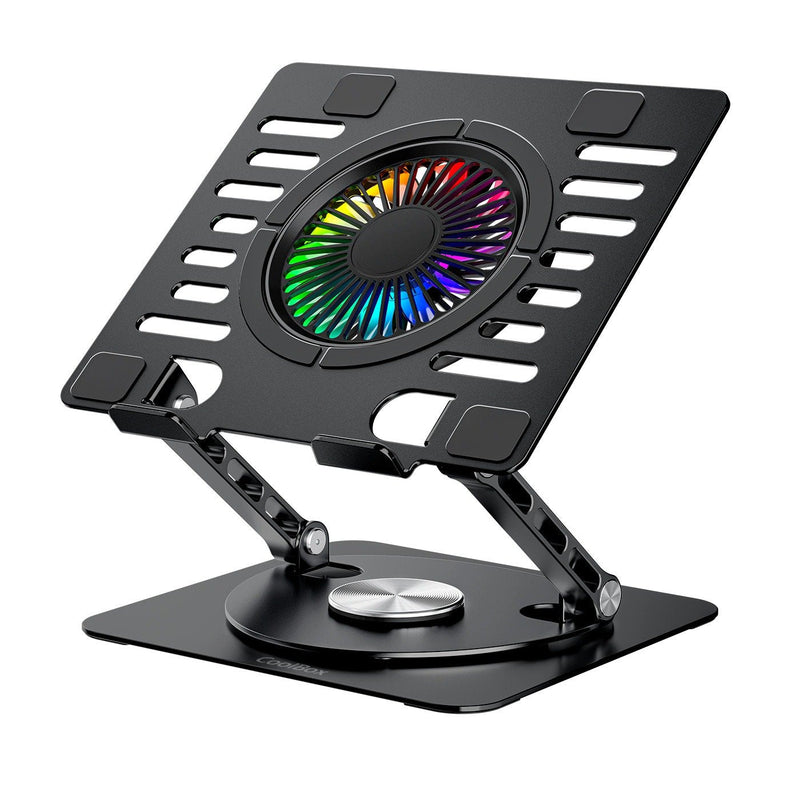 Coolbox Cooling Pad Coolair 1VRGB Aluminium Laptop 17.3 Black