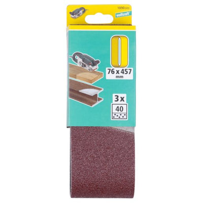 Wolfcraft Set 3 Lijas Band Corindón, GRANO120,76X457MM 1896000 — image 1