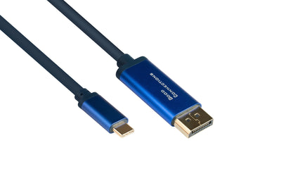 Alcasa 4812-CSF030B Adapter Cable Vídeo 3M USB Type-c DisplayPort Blue — image 1