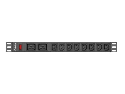 Lanberg Unit Distribución Energía Pdu 19 1U 16A 2X C19 8X Sockets IEC C13 2M Black C20 — image 1
