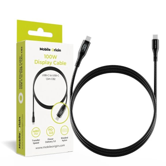Mobile Origin 100W Display Cab USB-C To USB-C CB2 1.5M