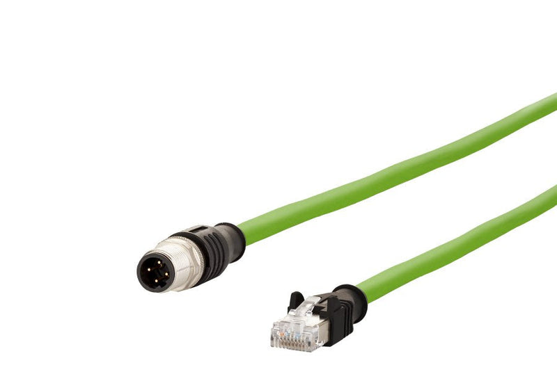 Metz Connect Connection Cable M12 ST-RJ45 St 4-POL D-kodiert Recto Schleppkette Torsion 1M
