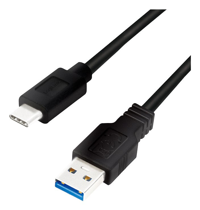 Logilink Cable USB 3.2 USB-A Male a USB-C Male Black 1.5M