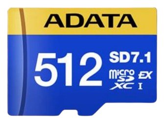ADATA Premier Extreme Microsdxc 512GB, Memory Card Blue/Yellow