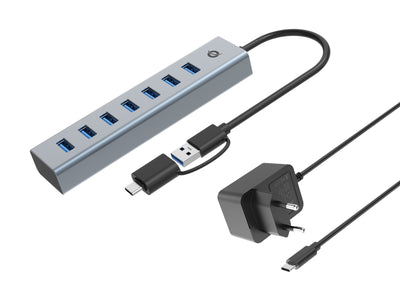 Conceptronic Hub USB 3.0 HUBBIES21GP 7 Ports USB C a 7x USB a With Alimentador — image 1