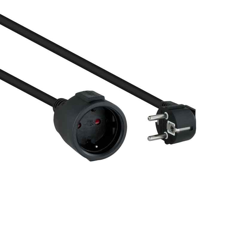 Nanocable Cable Power Alargador 2M CEE7 Acodado Male a CEE7 Female 2M