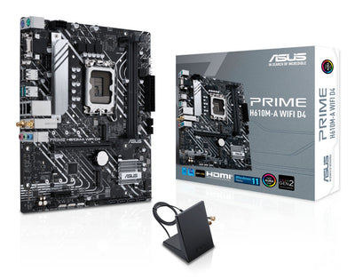 ASUS Motherboard Prime H610M-A Wi-Fi D4 Intel H610 1700 microATX 2 DDR4 VGA HDMI DP Wi-Fi PCIE4 2X M.2 — image 1