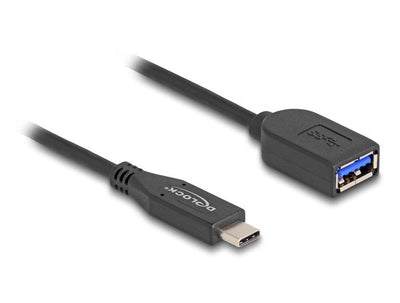 Delock USB 10Gbps USB Cable Type-c Male a Typ-a Female 50CM Koaxial — image 1