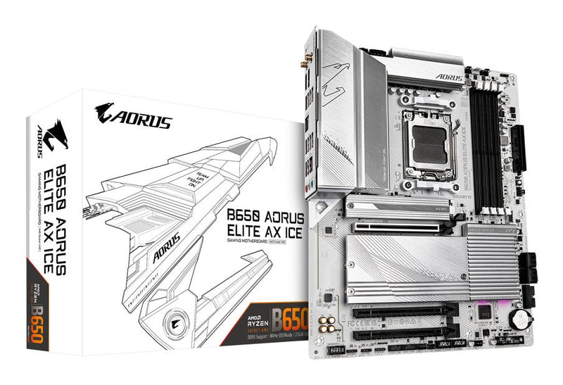 Gigabyte Motherboard B650 Aorus Elite Ax Ice AM5 4XDDR5 4XSATA 3XM.2