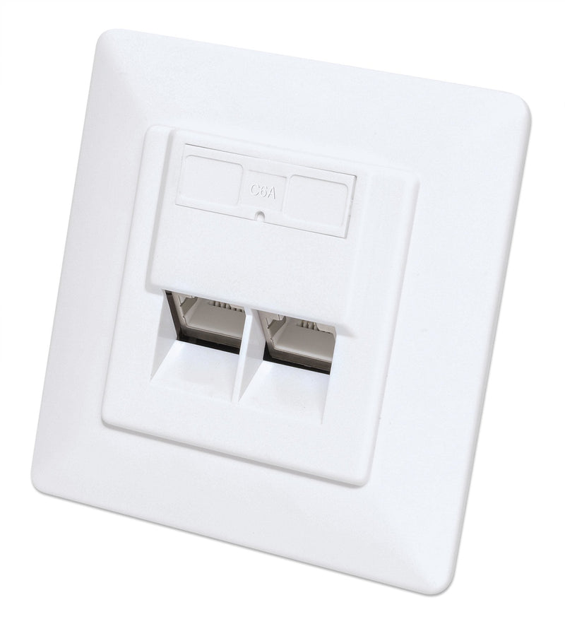 Intellinet 2-PORT CAT.6A 10G RJ45-UNTERPUTZDOSE MP White
