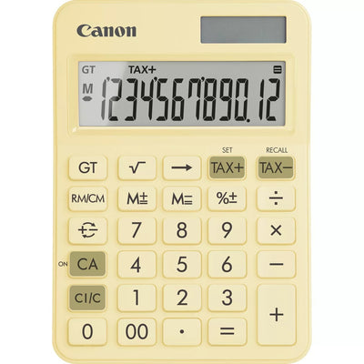 Canon LS-125KB Calculator Desktop 12 Dígitos Panel Solar Battery Yellow — image 1