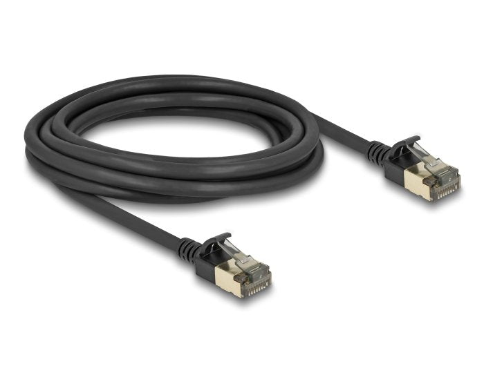Delock 80341 RJ45 Network Cable CAT.8.1 F/FTP Slim Pro 3M Black