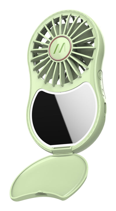 Muitomas Mini Portable Fan With Mirror And Light Green Mirrorfangn — image 1