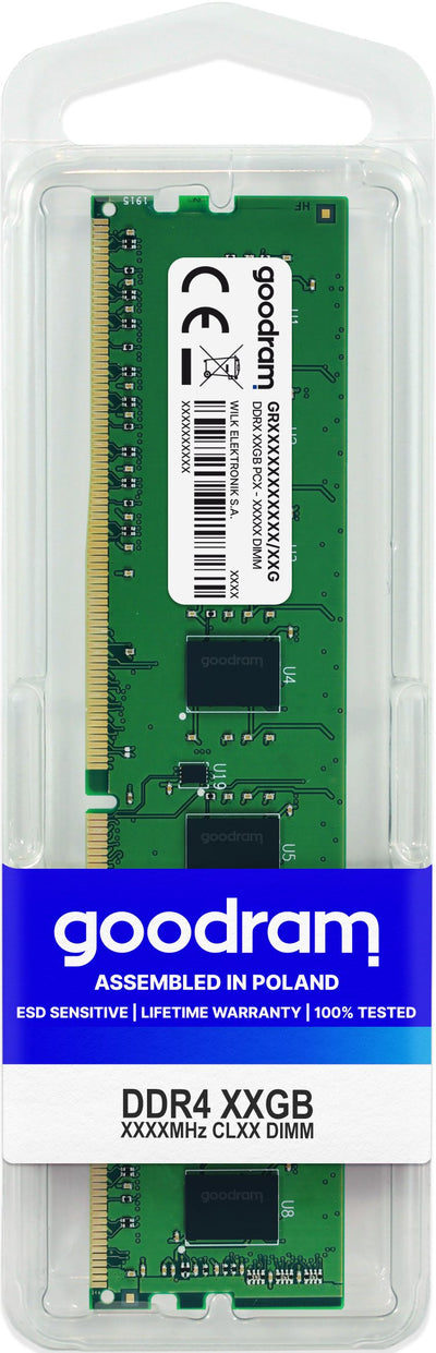 Goodram Memory DDR4 16GB PC2666 Retail CL19 GR2666D464L19/16G — image 1