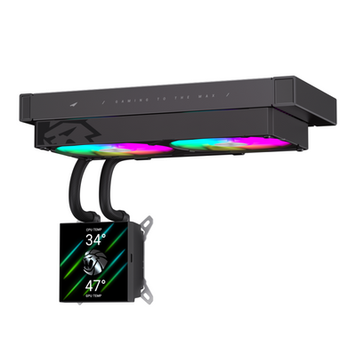 Gamemax CPU Liquid Cooler Glacier 240 LCD Black — image 1