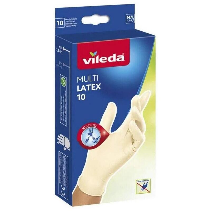 Vileda Gloves Látex Natural Latex, Size M/L, 10 Units