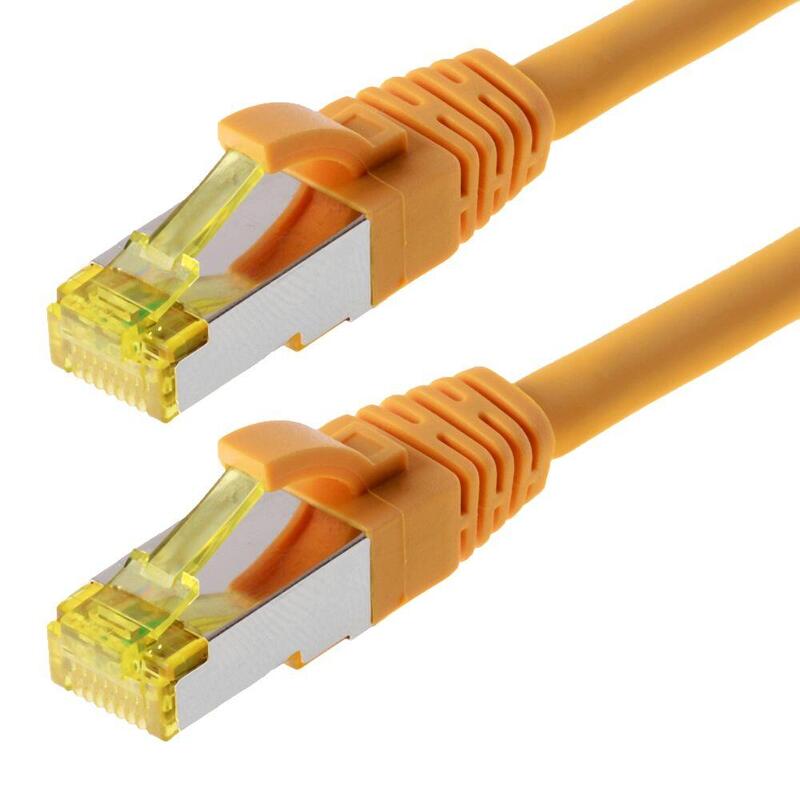 Helos Network Cable S/FTP CAT.6A Yellow 5,0M