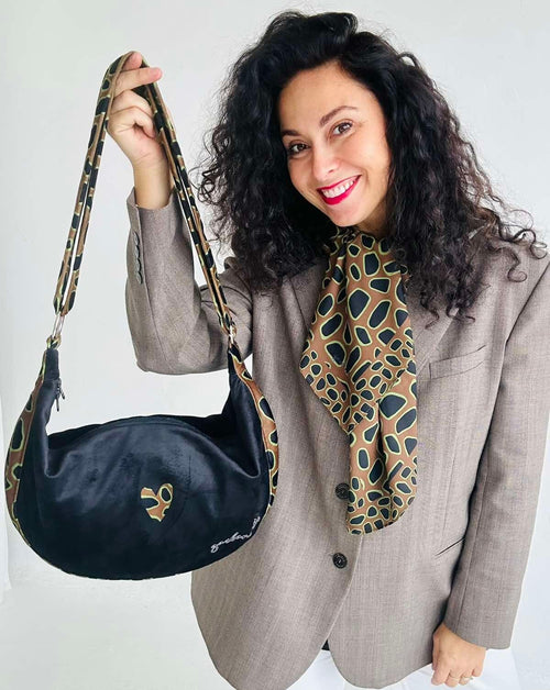 Hobo Bag - Leopard Heart