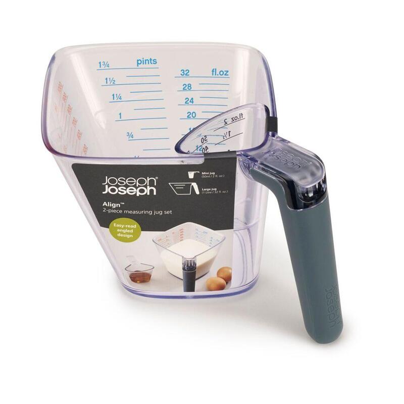 Joseph Align 2-PIECE Easy-read Grey Measuring Jug Set