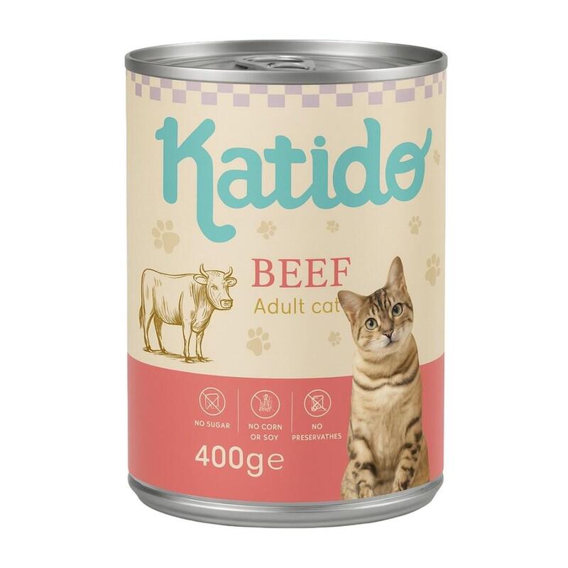 Katido Carne Res Comida Húmeda Gatos 400G