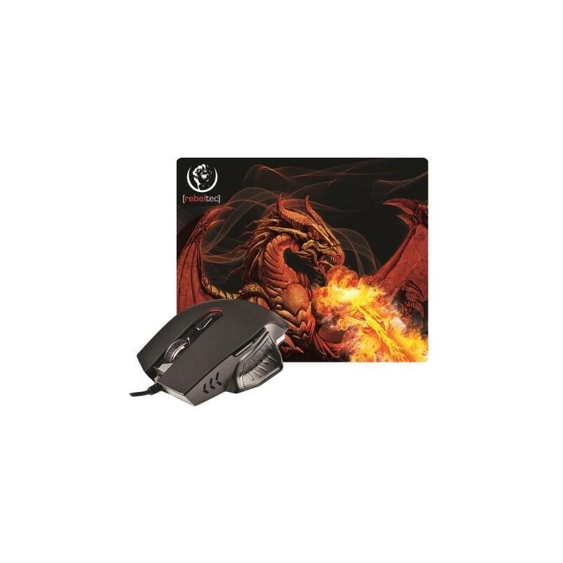 Kit Gaming Mouse + Mouse Pad Network Dragon