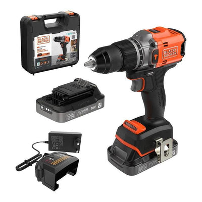 Kit Drill Percutor Brushless 18V, Ø13MM, With 2 Batteries 2AH And Charger — image 1