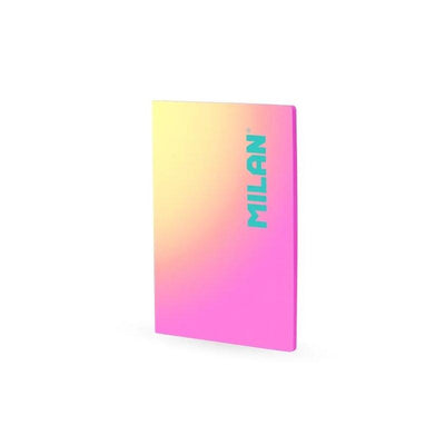 Milan Sunset Libreta Encolada Formato A4 Pautado 7MM - 48 Hojas 95 Gr/M2 Microperforadas - Pink/Yellow — image 1