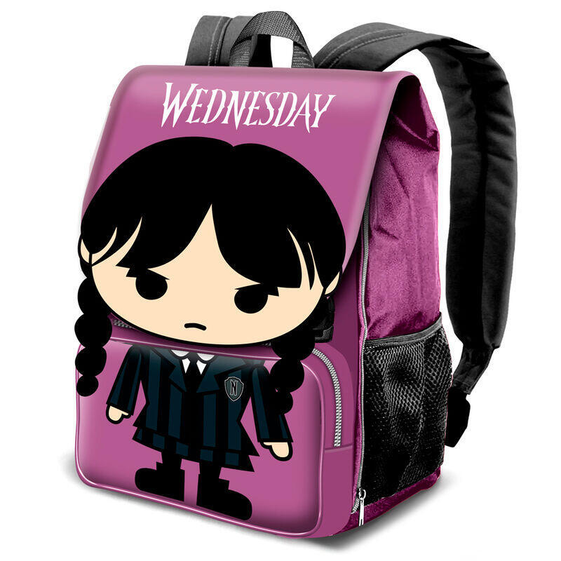 Backpack Solapa Chibi Miercoles 45CM