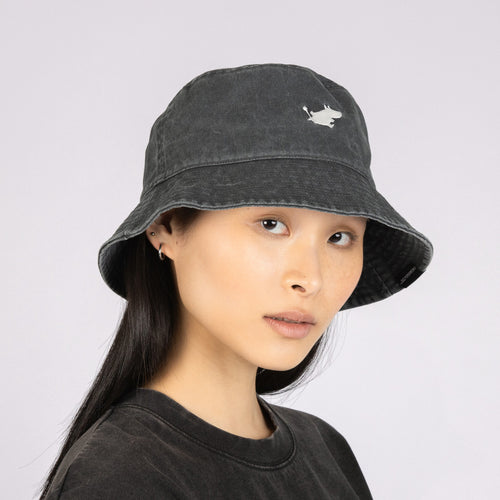 Moomin Classics Washed Denim Bucket Hat - Black