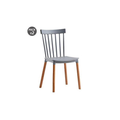 Muvip Pack 2 Chairs Design D800 - Colour Grey — image 1