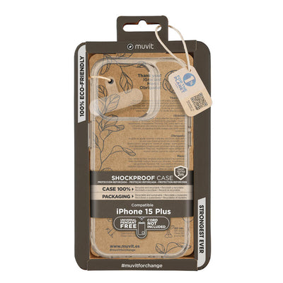 Muvit For Change Case Shockproof 2M Compatible With Apple Iphone 15 Plus Transparent — image 1
