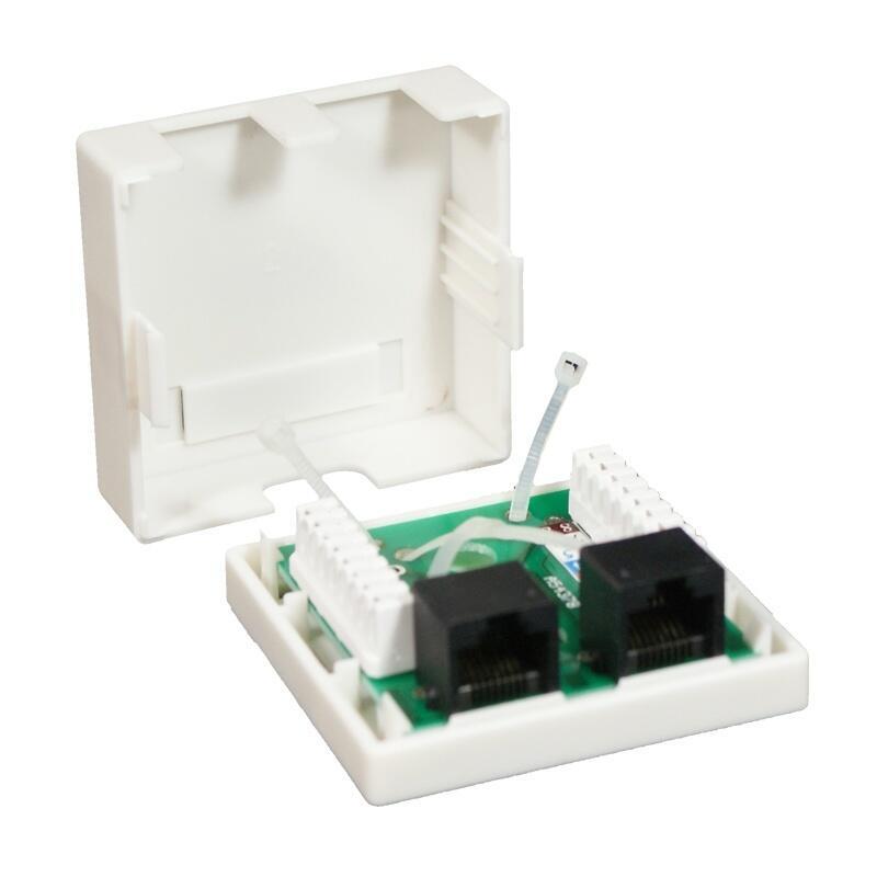 Nanocable Roseta Surface RJ45 CAT.6 UTP 2 Sockets