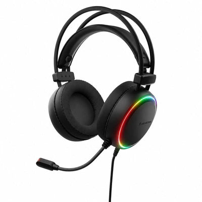 Natec Genesis Headset Neon 614 With Microphone RGB Illumination USB Black — image 1
