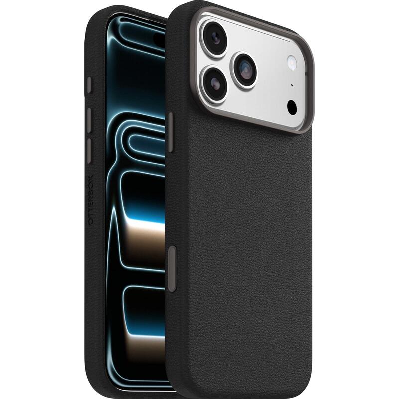 Otterbox Symmetry Cactus Leather Camera Control Iphone 17 Pro Max. Noir Ash - Black