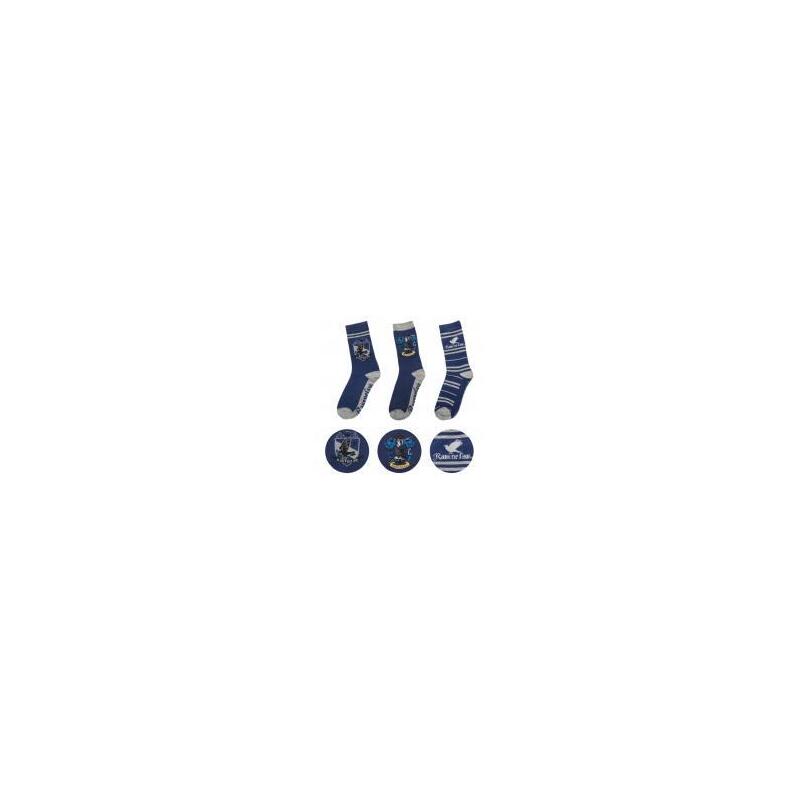 Pack 3 Socks Ravenclaw Harry Potter