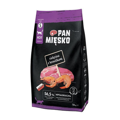 Pan Miesko Ternera With Camarones Comida Seca Gatos Crujiente S 1.6KG — image 1