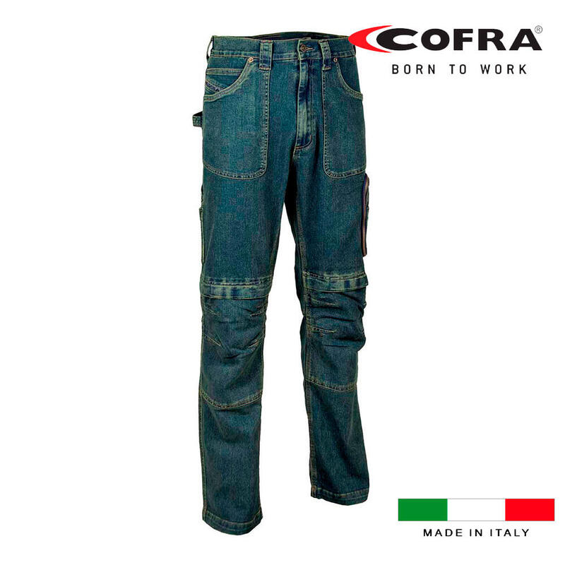 Cofra Trousers Dortmund Blue Marino Size 46