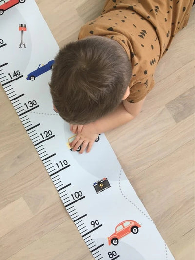 Paper Growth Chart For Kids - Retro Cars