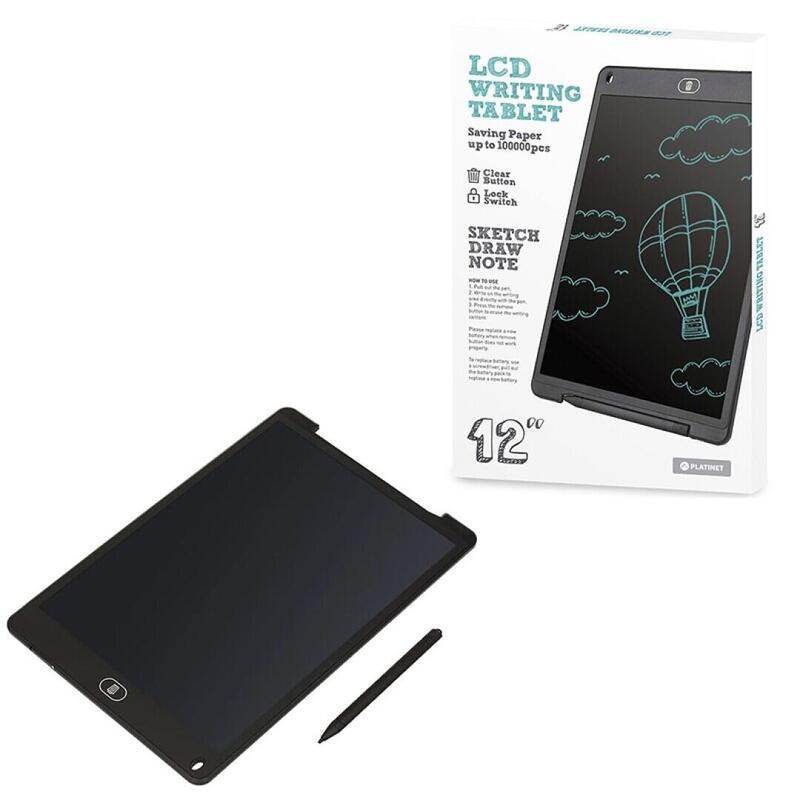 Platinet LCD Tableta Tinta Electronica 12 Mousepad Regla PWT12B